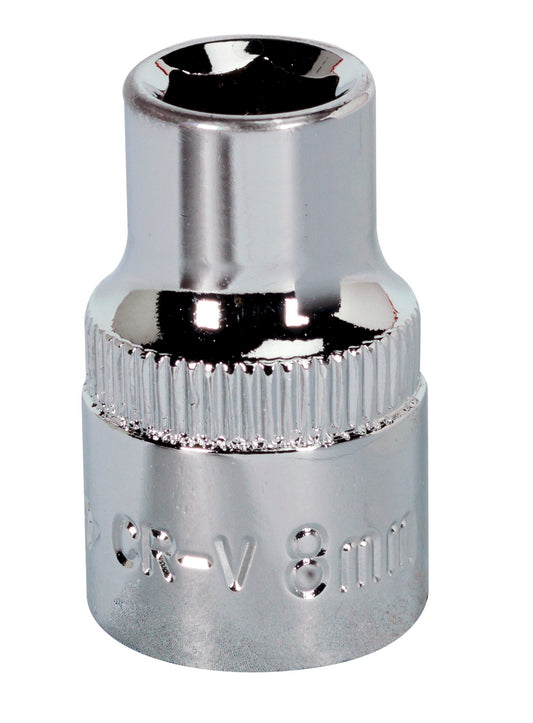 Sealey 3/8"Sq Drive Socket 8mm WallDrive Chrome Standard Length SP3808