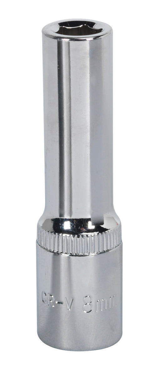Sealey 8mm Deep 3/8"Sq Drive WallDrive Socket Chrome  Hardened Tempered SP3808D