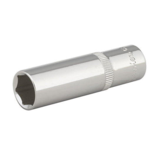 Sealey 13mm Deep 3/8"Sq Drive WallDrive Socket Chrome  Hardened Tempered SP3813D