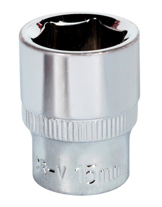 Sealey 3/8"Sq Drive Socket 15mm WallDrive Chrome Standard Length SP3815