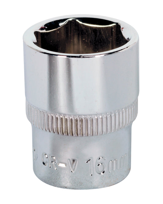 Sealey 3/8"Sq Drive Socket 16mm WallDrive Chrome Standard Length SP3816