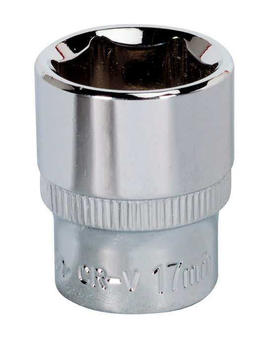 Sealey 3/8"Sq Drive Socket 17mm WallDrive Chrome Standard Length SP3817