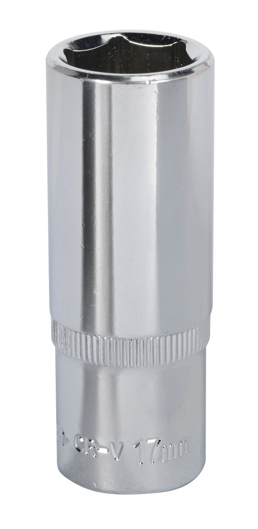 Sealey 17mm Deep 3/8"Sq Drive WallDrive Socket Chrome  Hardened Tempered SP3817D