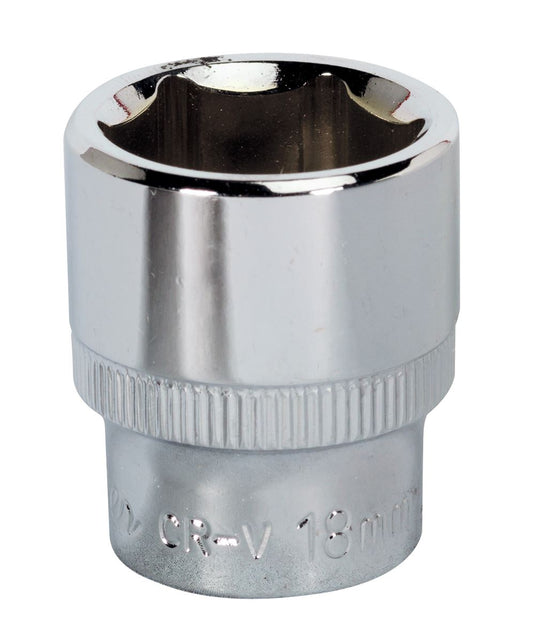Sealey 3/8"Sq Drive Socket 18mm WallDrive Chrome Standard Length SP3818