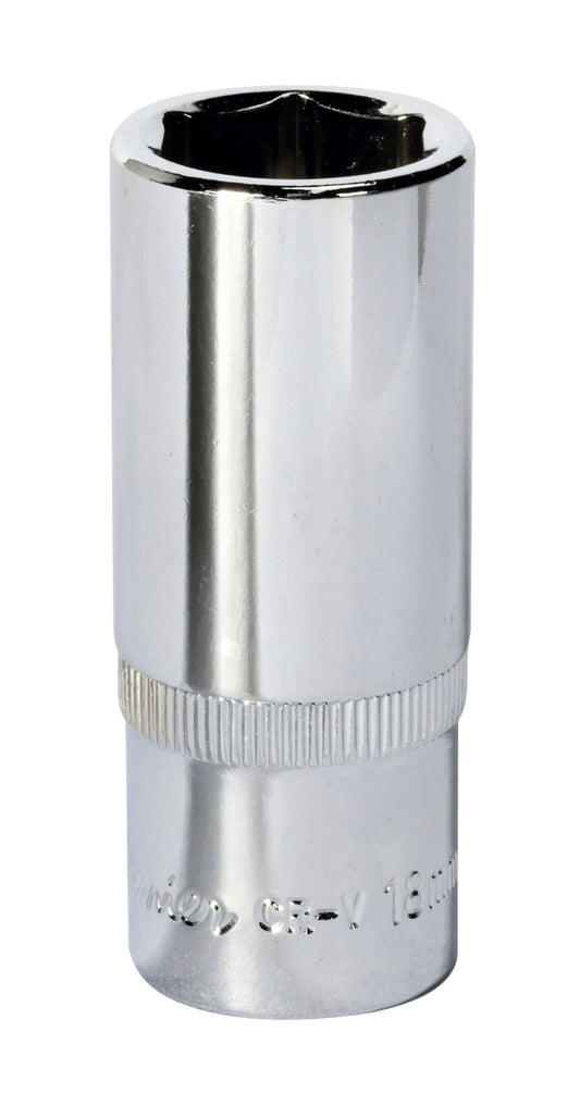 Sealey 18mm Deep 3/8"Sq Drive WallDrive Socket Chrome  Hardened Tempered SP3818D