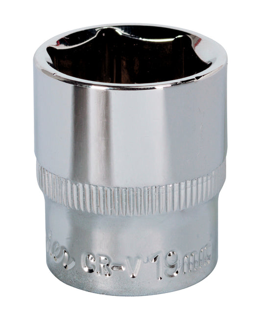 Sealey 3/8"Sq Drive Socket 19mm WallDrive Chrome Standard Length SP3819