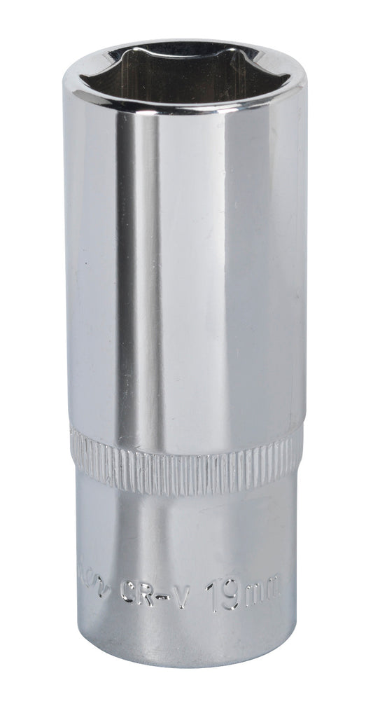 Sealey 19mm Deep 3/8"Sq Drive WallDrive Socket Chrome  Hardened Tempered SP3819D