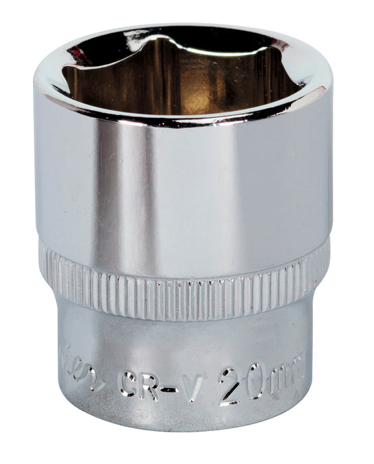 Sealey 3/8"Sq Drive Socket 20mm WallDrive Chrome Standard Length SP3820