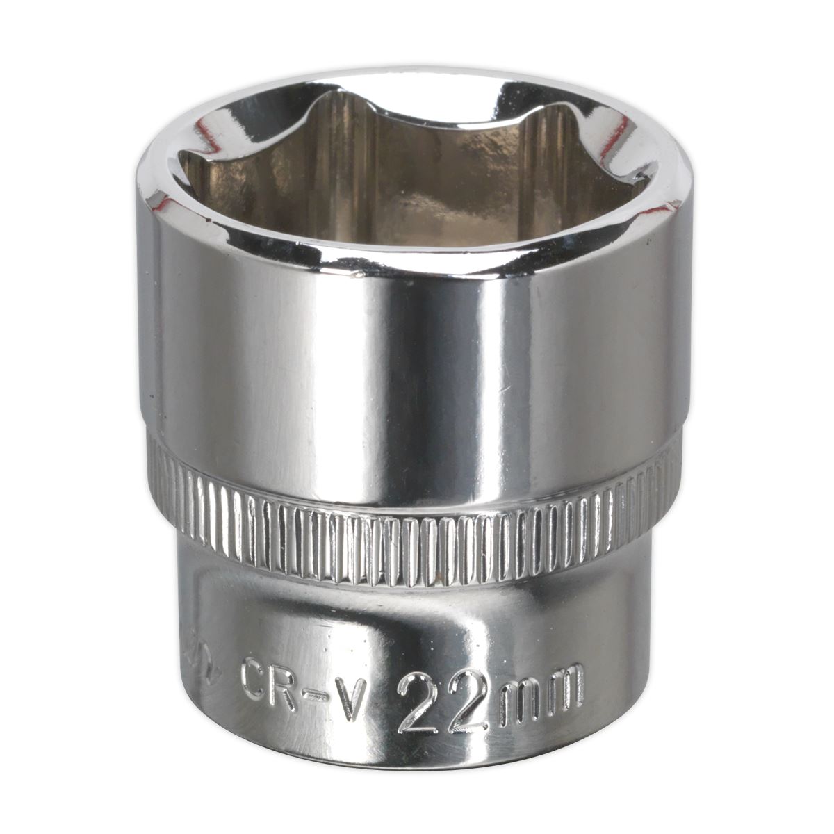Sealey 3/8"Sq Drive Socket 22mm WallDrive Chrome Standard Length SP3822