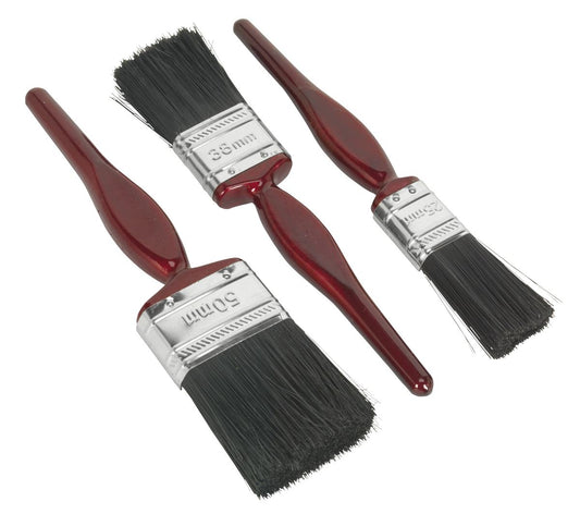 Sealey Pure Bristle Paint Brush Set 3pc SPBS3