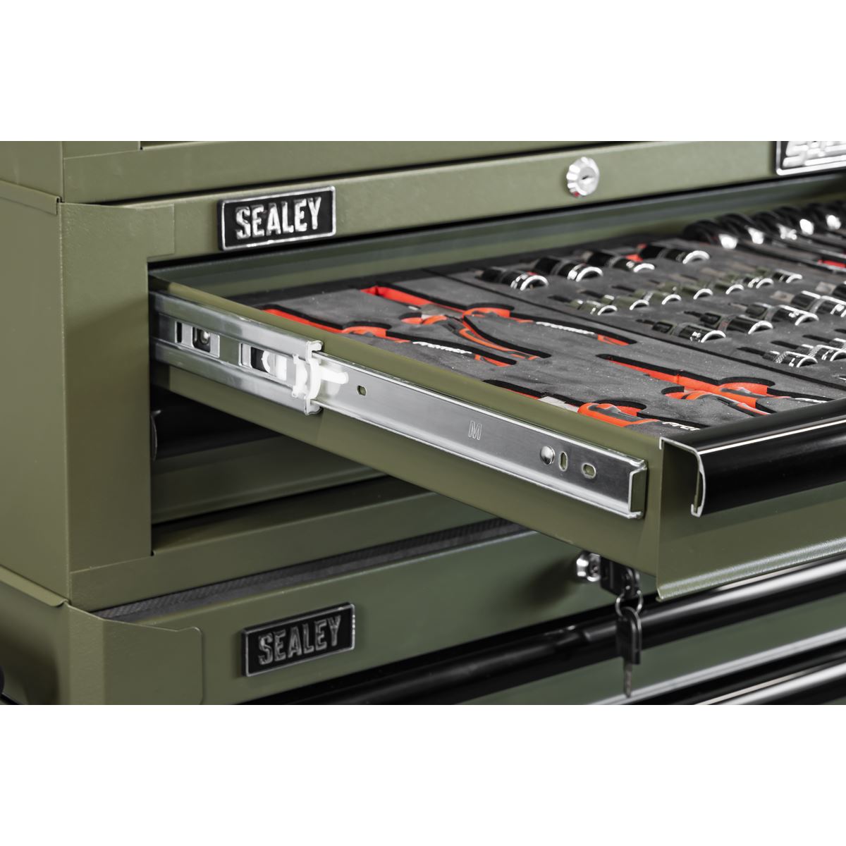 Sealey Superline PRO&reg; Tool Chest Combination 14 Drawer with 447pc Tool Kit - Khaki SPTCOMBO3K