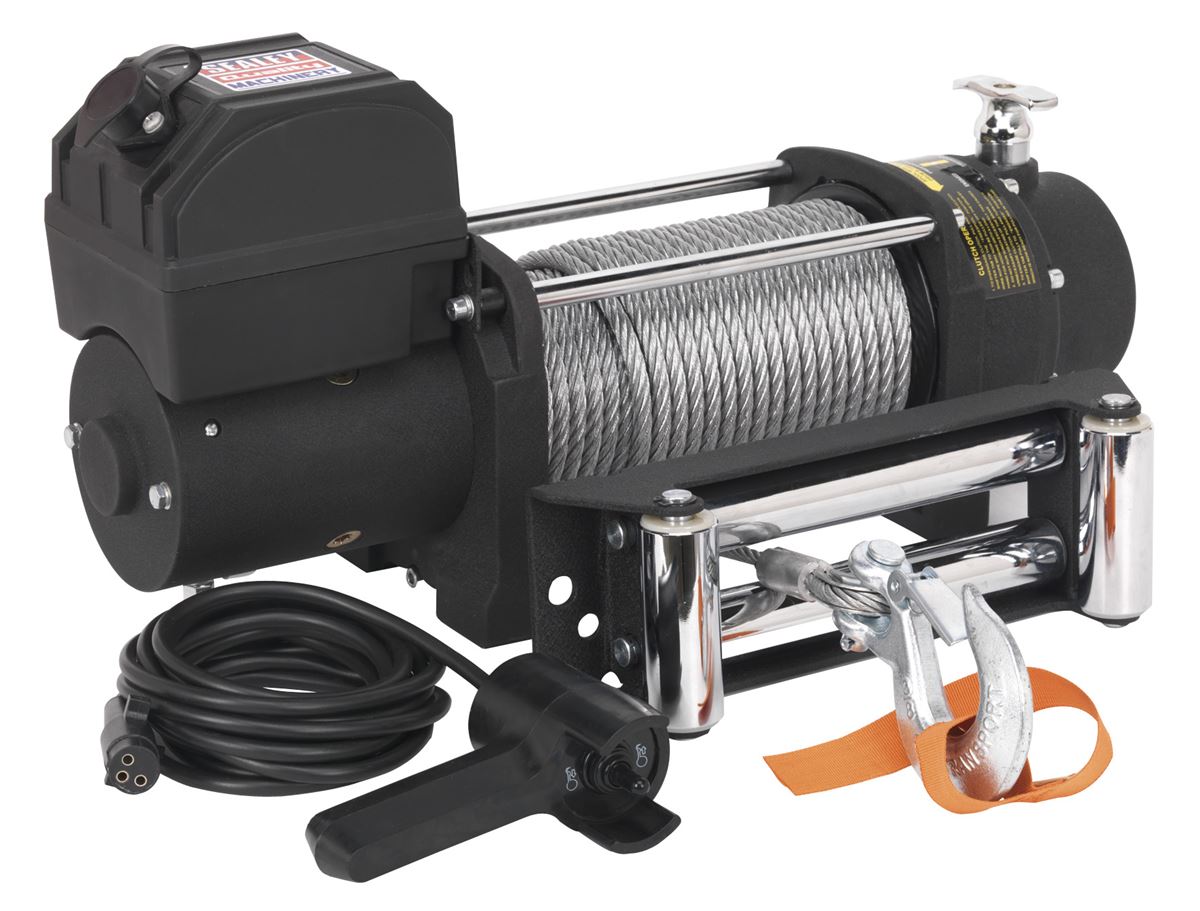 Sealey Self-Recovery Winch 5450kg (12000lb) Line Pull 12V SRW5450