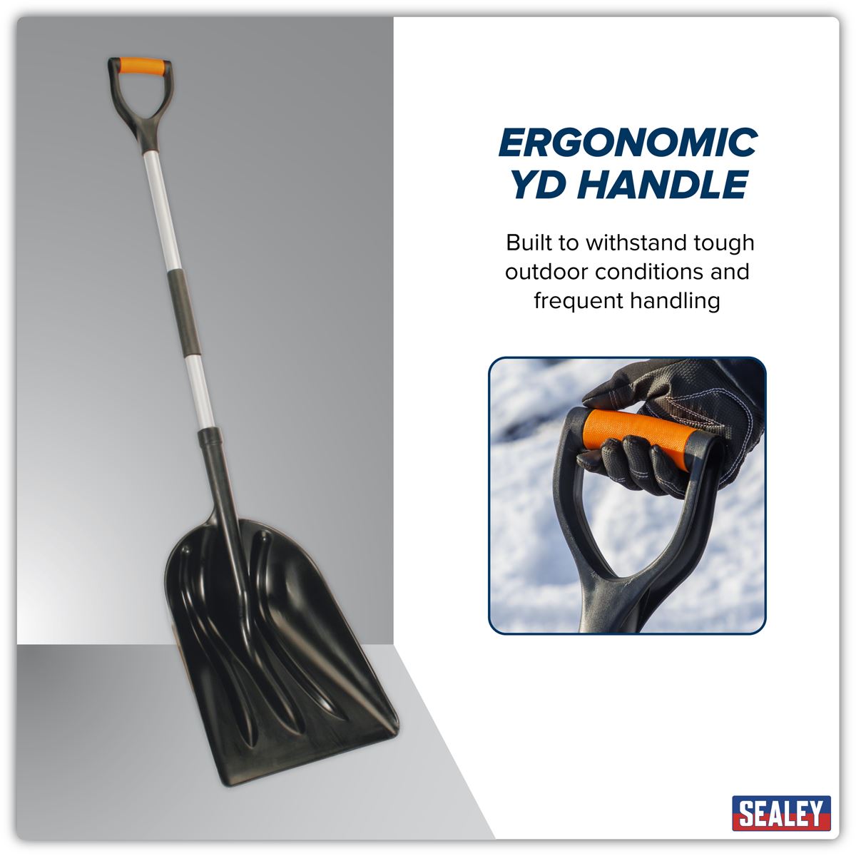 Sealey General-Purpose Shovel with 900mm Metal Handle SS01