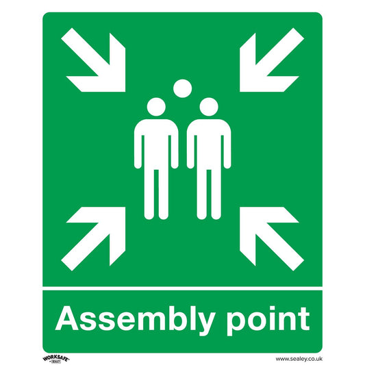 Sealey Safe Conditions Safety Sign - Assembly Point - Rigid Plastic SS37P1