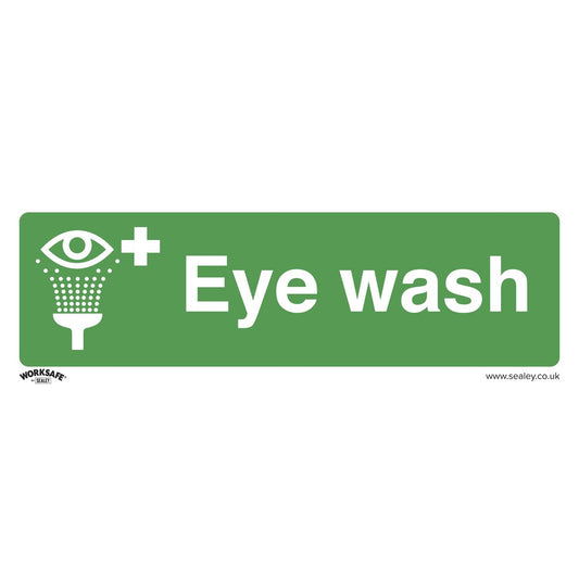 Sealey Safe Conditions Safety Sign - Eye Wash - Rigid Plastic SS58P1