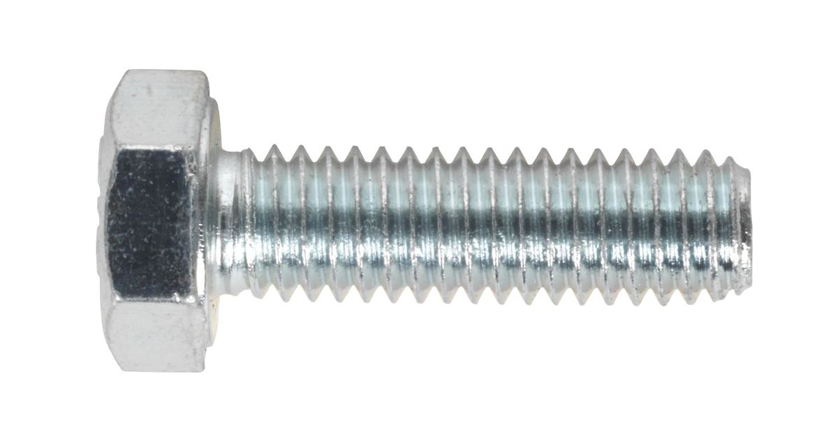 Sealey HT Setscrew M6 x 20mm 8.8 Zinc Pack of 50 SS620