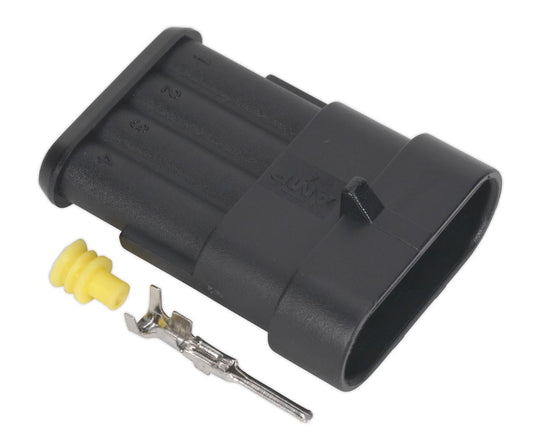 Sealey Superseal Male Connector 4-Way Pack of 3 SSC4M