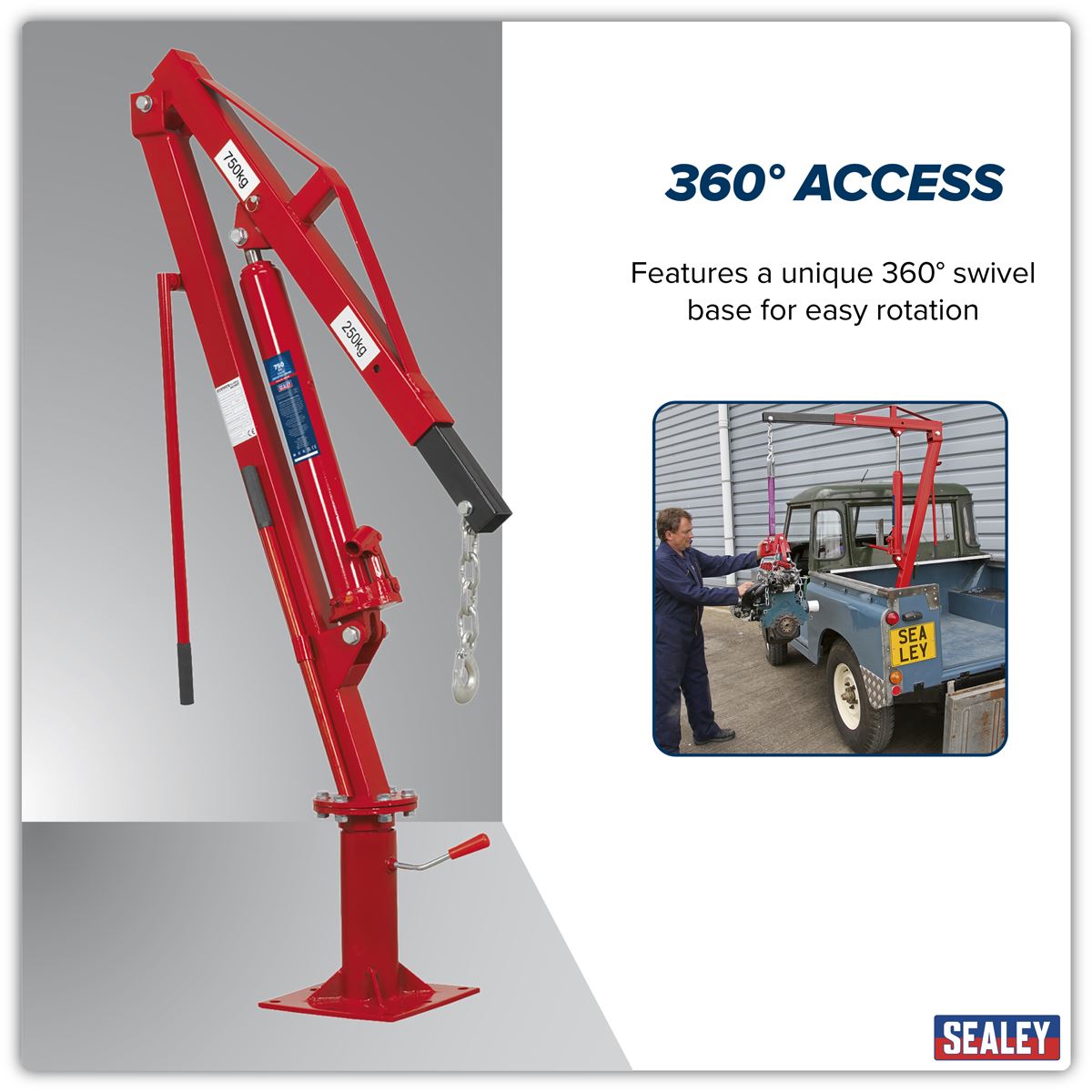 Sealey Static Mounted Crane 750kg SSC750