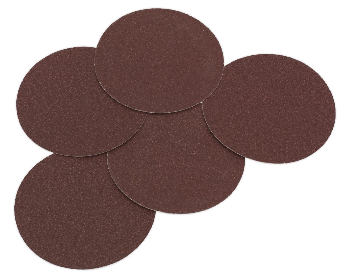 Sealey Sanding Disc �125mm 80Grit Adhesive Backed Pack of 5 SSD01