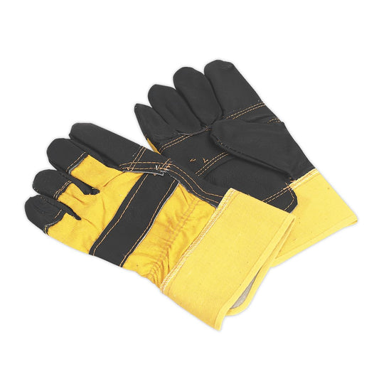 Sealey Rigger's Gloves Hide Palm Pair SSP13