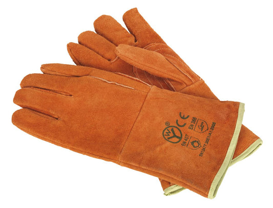 Sealey Leather Welding Gauntlets Lined Heavy-Duty Extra-Large - Pair SSP151