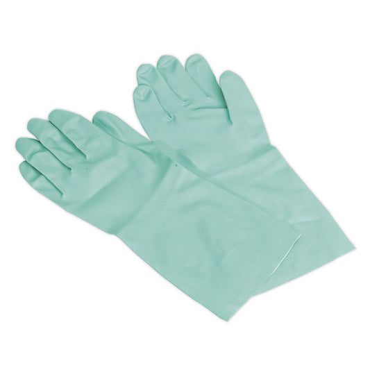 Sealey Nitrile Gauntlets for use with Thinners 330mm Cuffed Pair SSP34