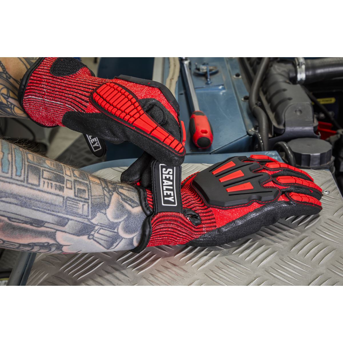 Sealey Cut & Impact Resistant Gloves - Large - Pair SSP38L