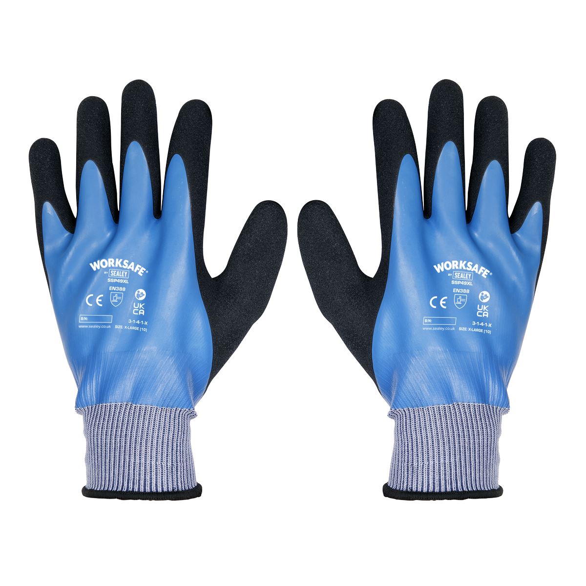 Sealey Waterproof Latex Gloves X-Large � Pair SSP49XL