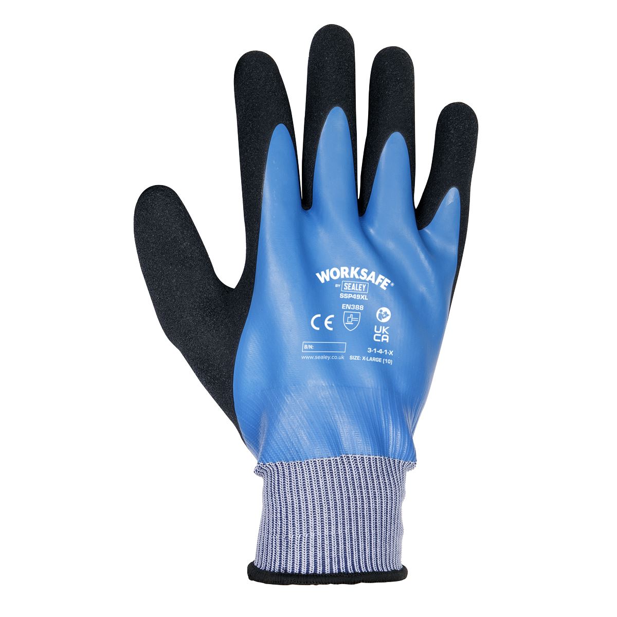 Sealey Waterproof Latex Gloves X-Large � Pair SSP49XL