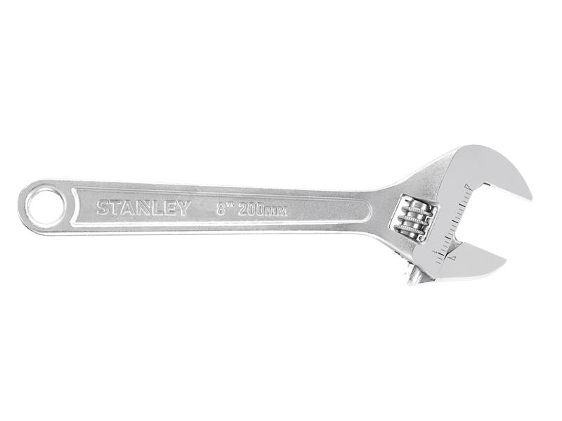 STANLEY Metal Adjustable Wrench 200mm 8in Capacity 29mm STA013122