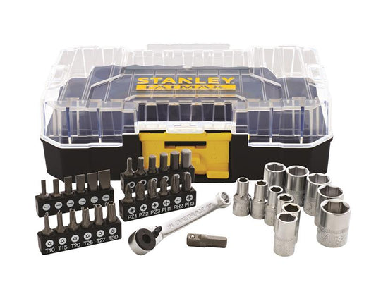 STANLEY FatMax 1/4in Socket & Bit Set 37 Piece In A PRO-STACK case STA019101