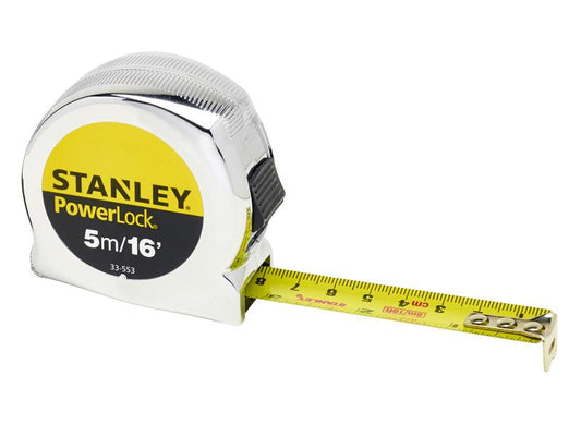 STANLEY® PowerLock® Classic Pocket Tape 5m/16ft (Width 19mm) STA033553