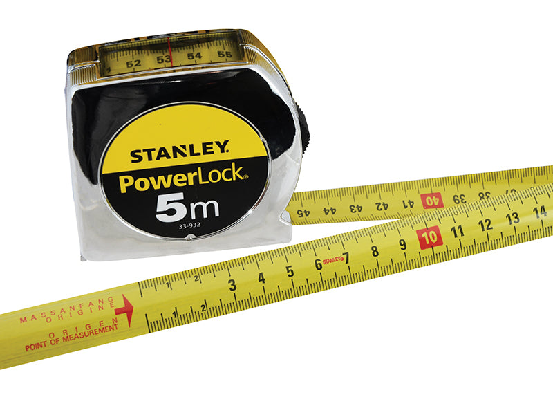 STANLEY® PowerLock® Top Reader Tape 5m (Width 19mm) STA033932