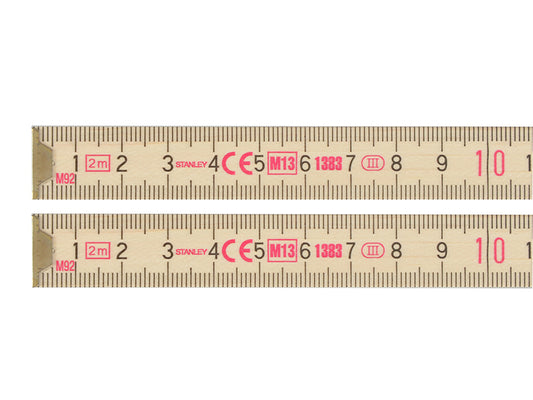 STANLEY® Wooden Folding Rule 2m STA035455