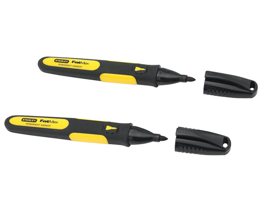 STANLEY® Fine Tip Marker Black (Pack 2) STA047312