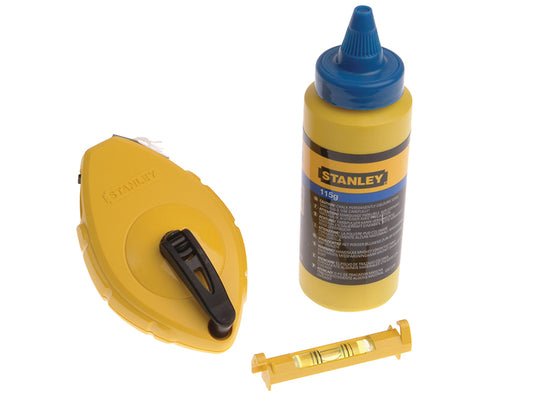 STANLEY® Chalk Line 30m, Blue Chalk & Level STA047443