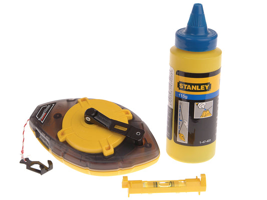 STANLEY® Power Winder Chalk Line 30m, Chalk & Level STA047465