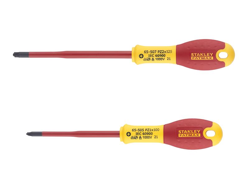 STANLEY® FatMax® VDE Insulated Borneo PZ Scewdriver Set, 2 Piece STA062649