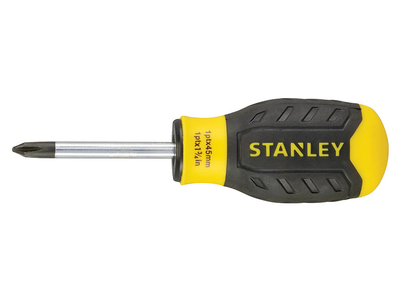 STANLEY® Cushion Grip Stubby Screwdriver Phillips Tip PH1 x 45mm STA064931