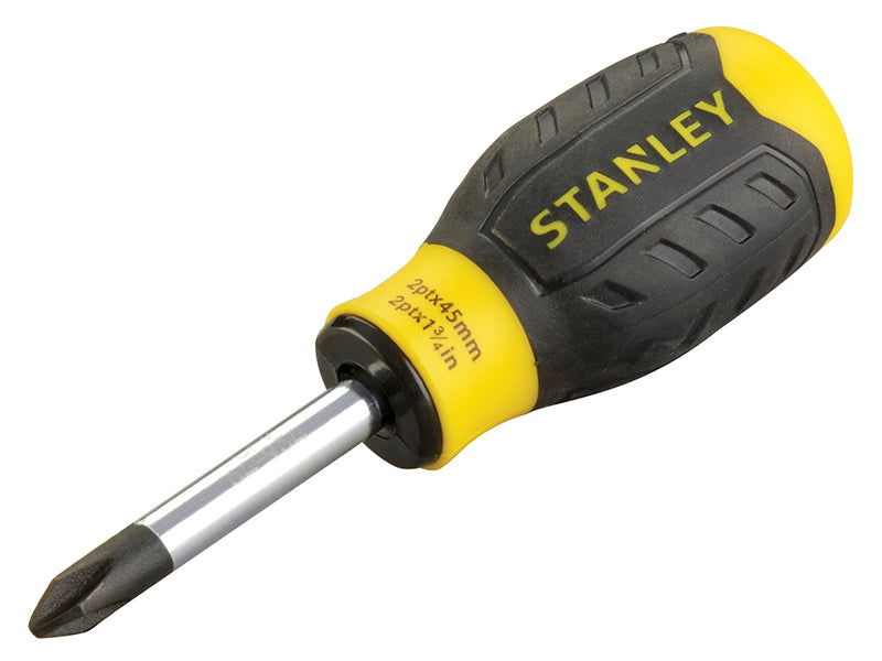 STANLEY® Cushion Grip Stubby Screwdriver Phillips Tip PH2 x 45mm STA064934