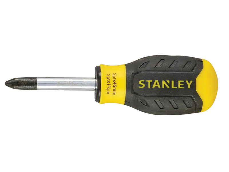 STANLEY® Cushion Grip Stubby Screwdriver Phillips Tip PH2 x 45mm STA064934