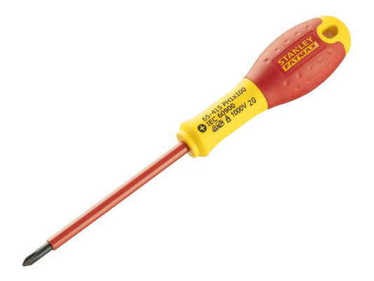 STANLEY® FatMax® VDE Insulated Screwdriver Phillips Tip PH1 x 100mm STA065415