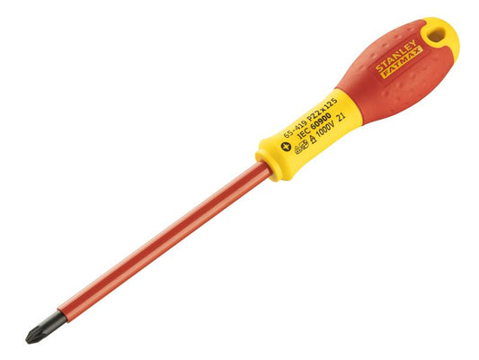 STANLEY® FatMax® VDE Insulated Screwdriver Pozidriv Tip PZ2 x 125mm STA065419