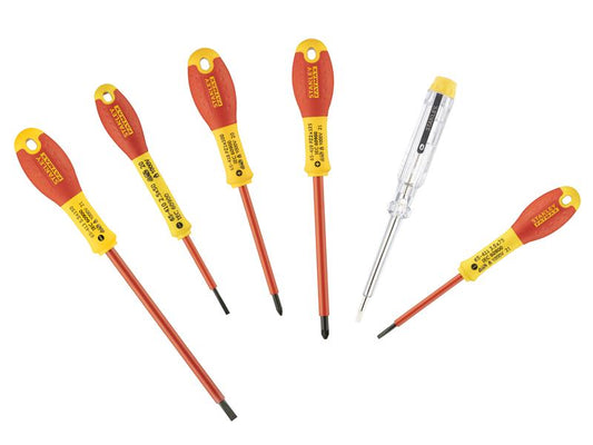 STANLEY® FatMax® VDE Insulated Screwdriver Set, 6 Piece STA065443