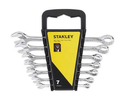 STANLEY Metric Combination Wrench Set 7 Piece 12 pt 15 Degree Offset STA082842