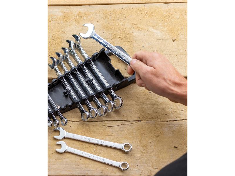 STANLEY Metric Combination Wrench Set 7 Piece 12 pt 15 Degree Offset STA082842