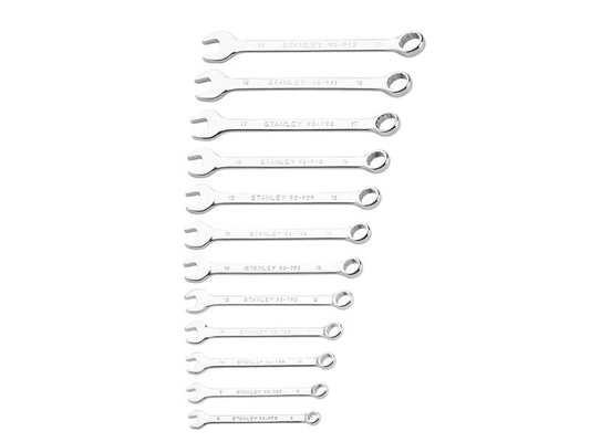 STANLEY Metric Combination Wrench Set 12 Piece 12 pt 15 Degree Offset STA082843