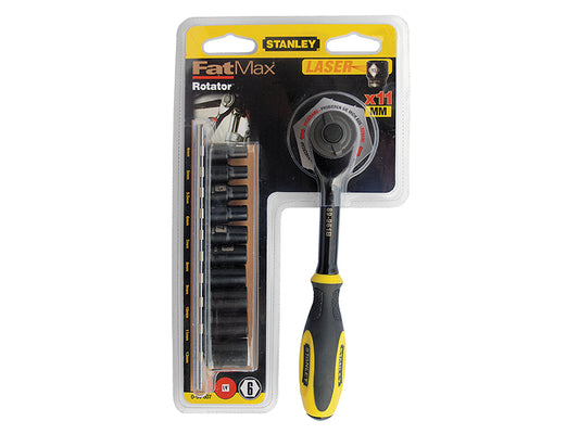 STANLEY 1/4in Drive Metric Rotator Socket Set 11 Piece FatMax STA094607