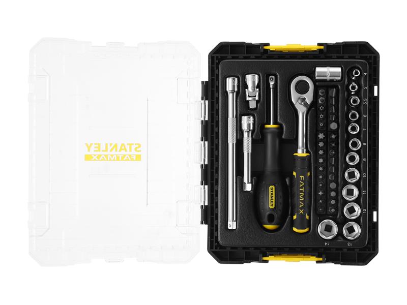 STANLEY 1/4in Metric Socket Set 48 Piece PRO-STACK STA098101FATMAX