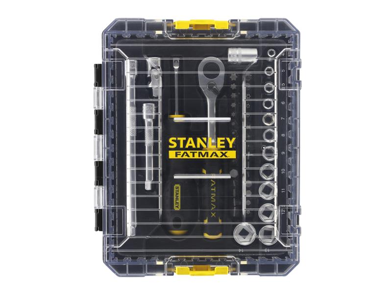 STANLEY 1/4in Metric Socket Set 48 Piece PRO-STACK STA098101FATMAX